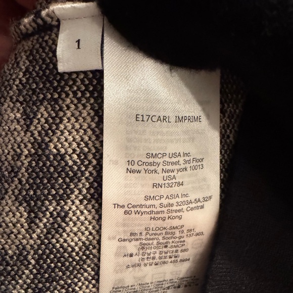 NWOT Sandro Dane Oversized Houndstooth Cardigan Sz 1 - Picture 5 of 9